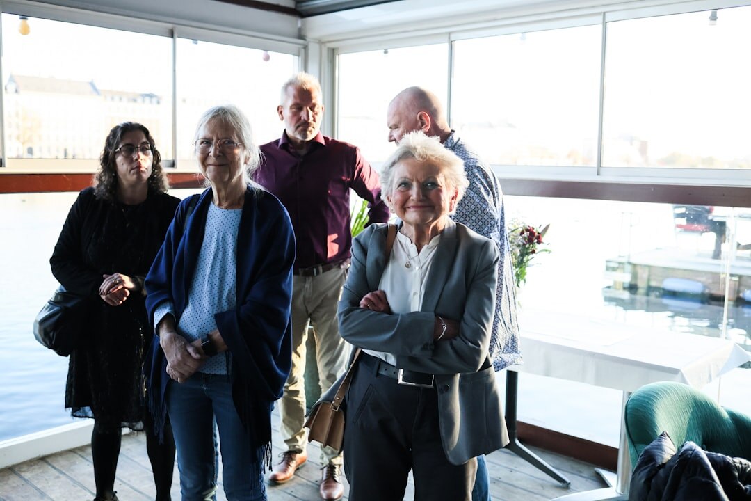 group of seniors on a guided tour