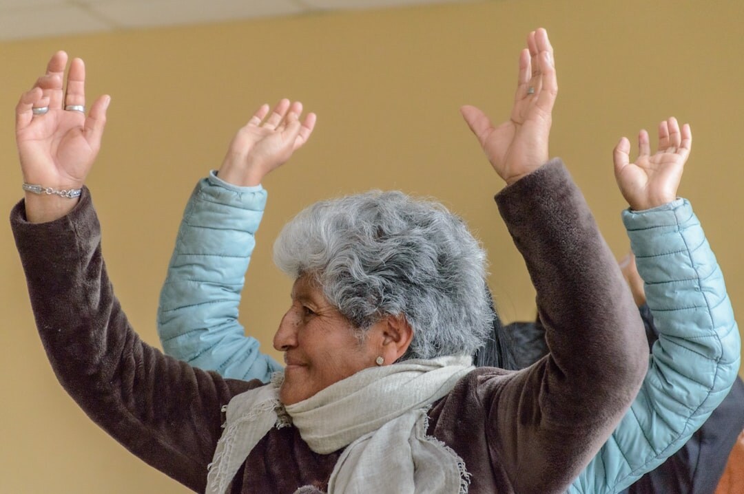 senior woman doing yoga
